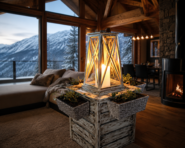 Wooden Planter Lantern XXL